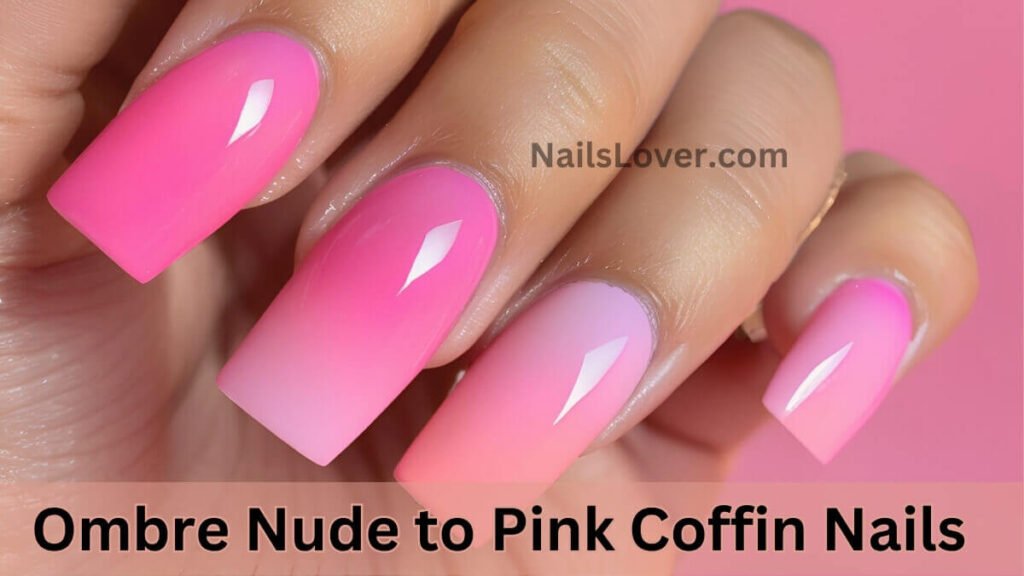 Ombre Nude to Pink Coffin Nails Ombre Nude to Pink Coffin Nails