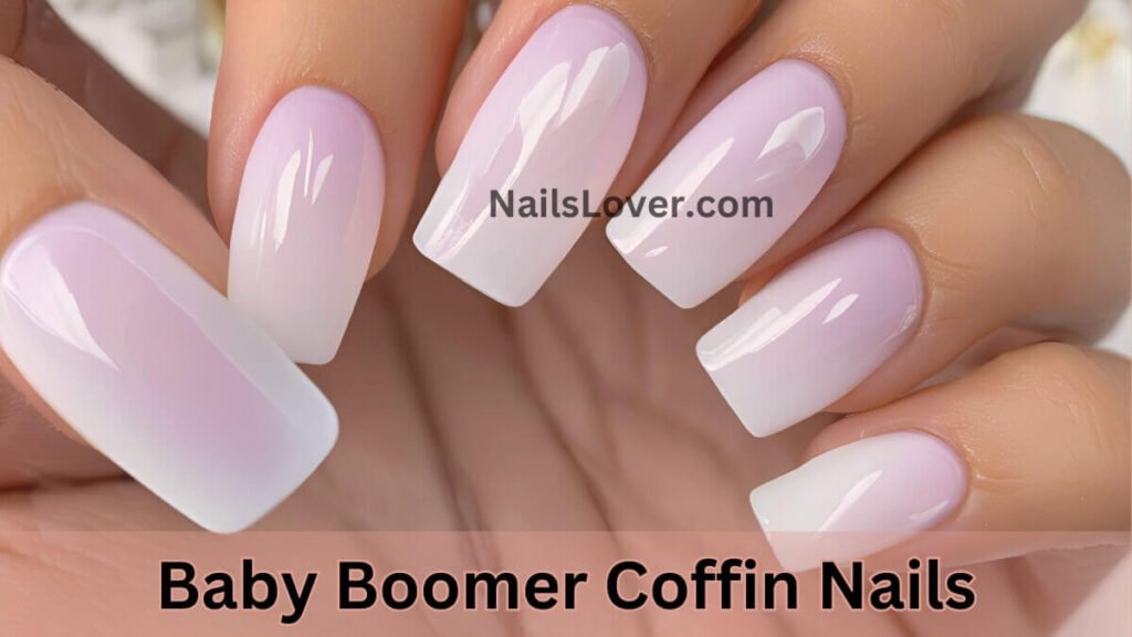 Baby Boomer Coffin Nails Baby Boomer Coffin Nails