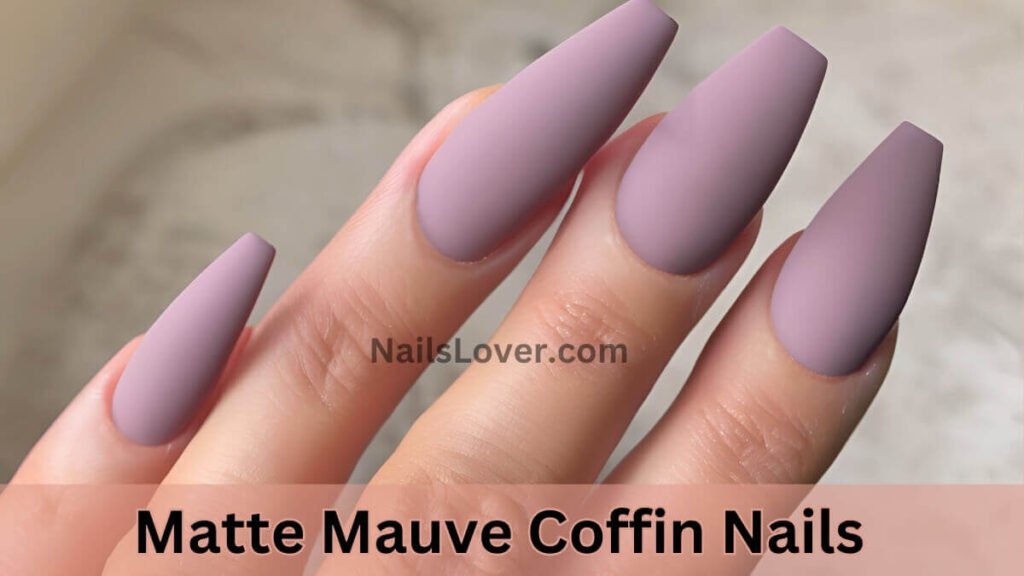 Matte Mauve Coffin Nails Matte Mauve Coffin Nails