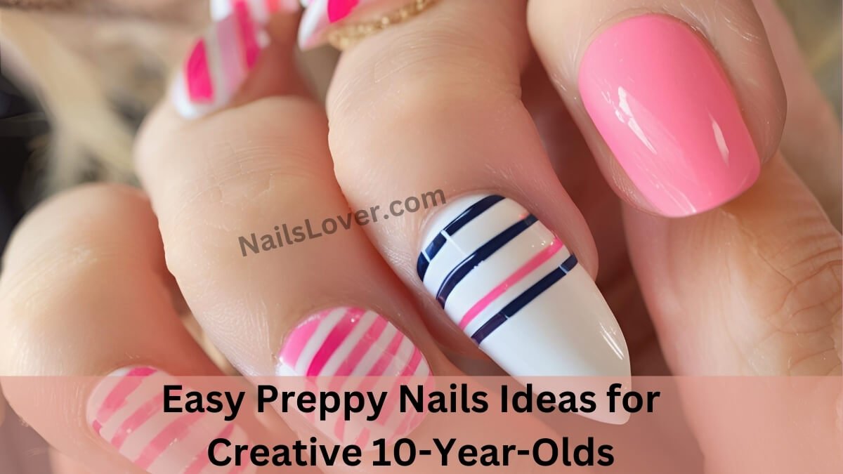 preppy nails for 10 year olds