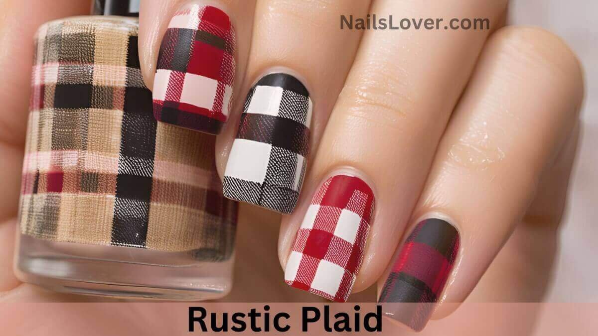 Rustic Plaid Nails Rustic Plaid Nails